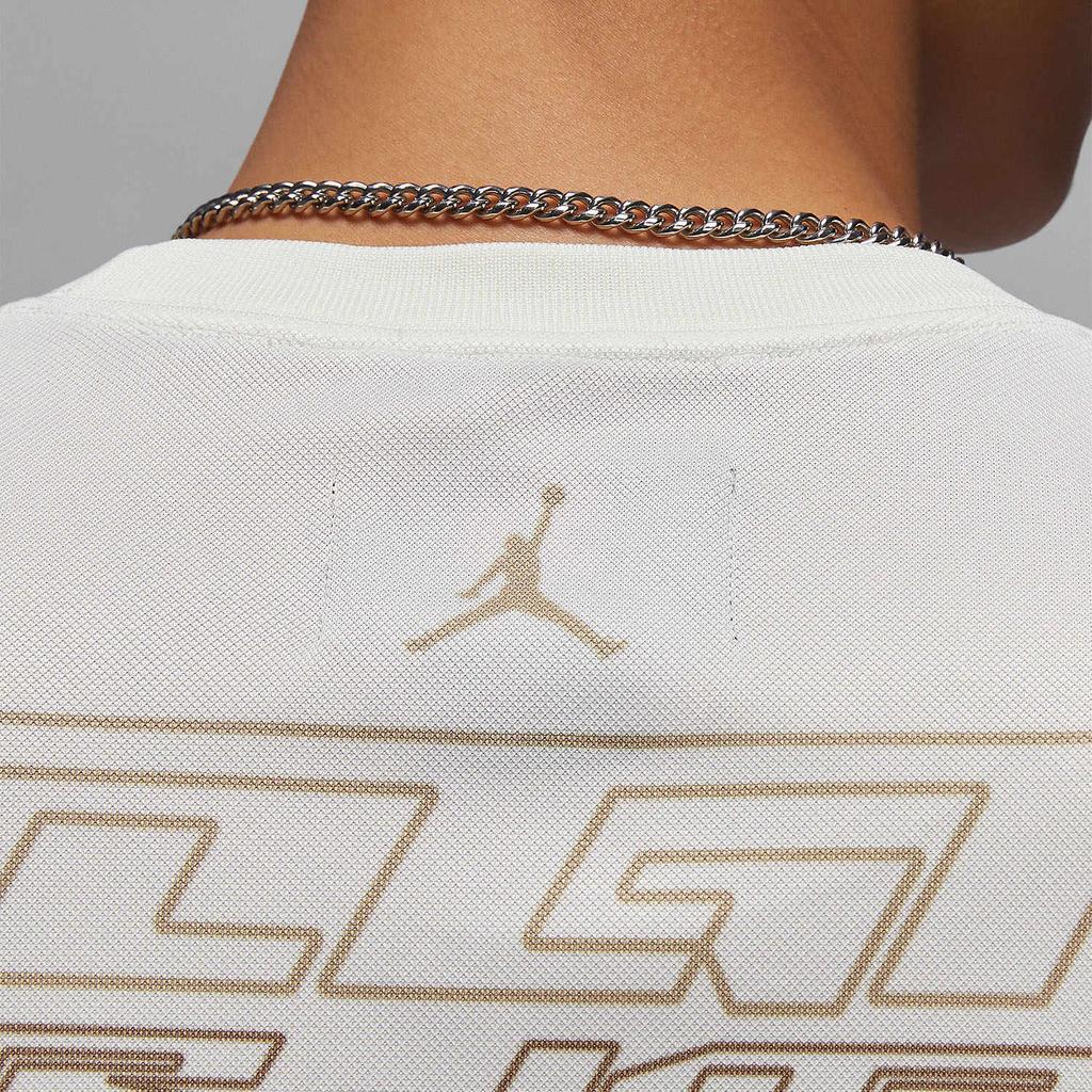 Jordan MVP Printed Casual Sports Crew Neck Pullover Long Sleeve T-Shirt Men Tops Sail Dark-Brown FV7240-133