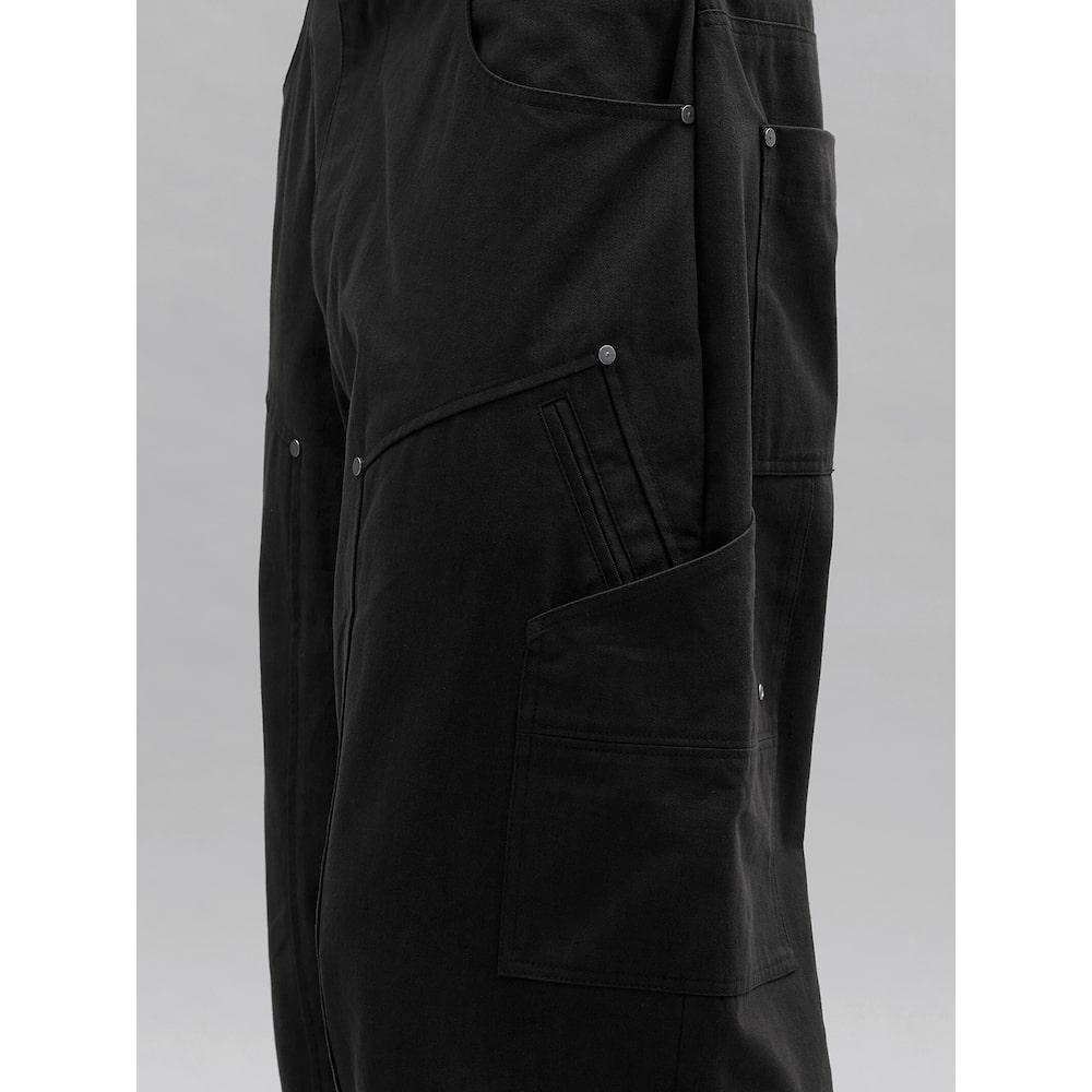 Saendeusaundeu Carpenter Wide Pants Black