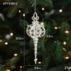 White Irregular Pendant with Gold Glitter Angel Wings, Single Pack Christmas Tree Ornament.