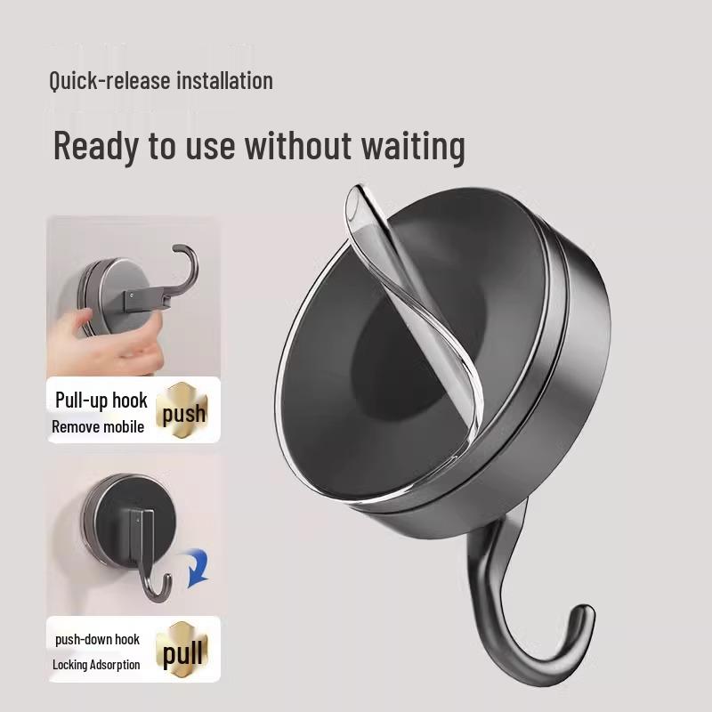 Vacuum Adhesive Suction Hooks - No-Drill, Strong Hold for Kitchen, Bathroom & Toilet Walls
