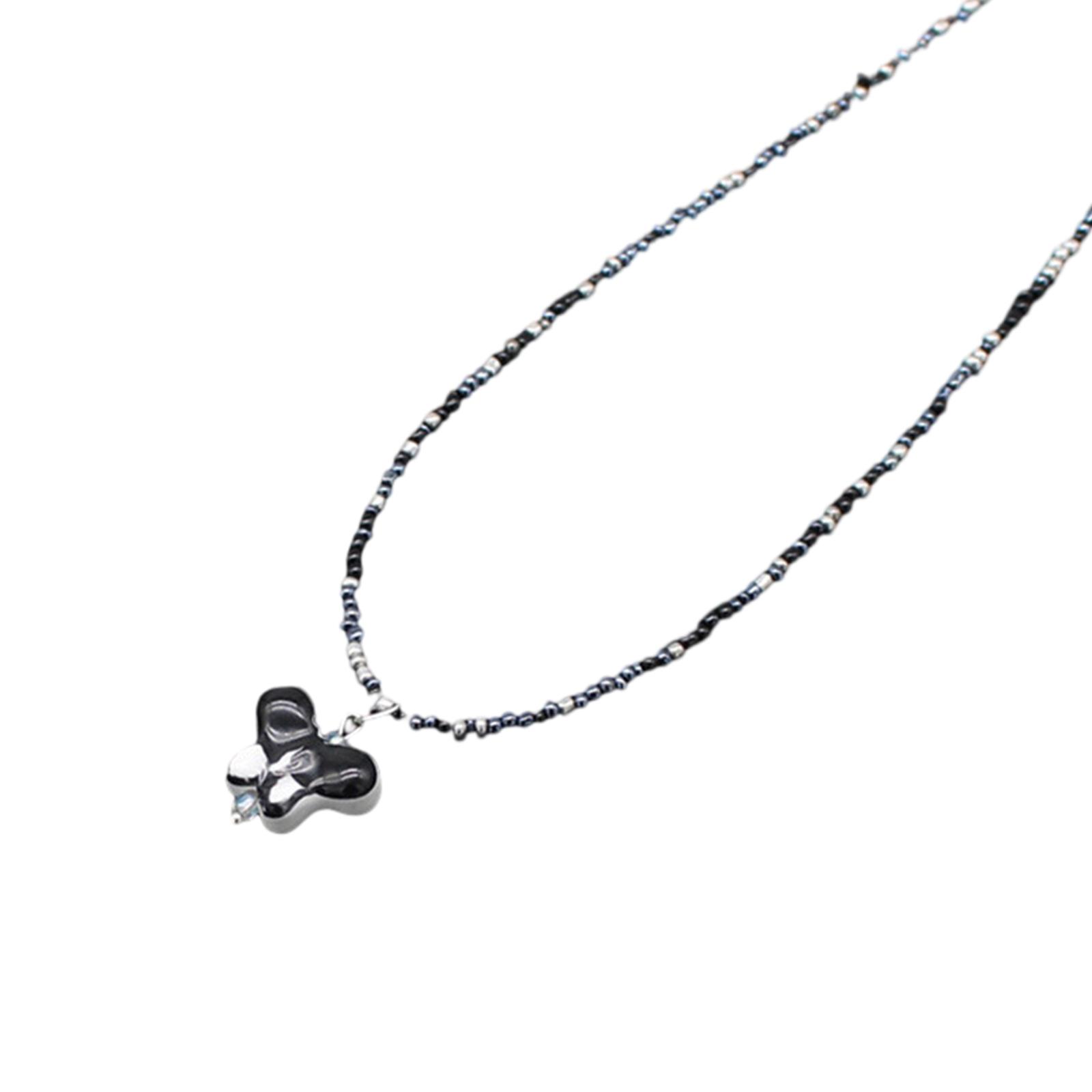 

Korean Butterfly Pendant Necklace For Women Girls Boho Beads Choker Necklace Jewelry for Vacation Beach Party Gifts