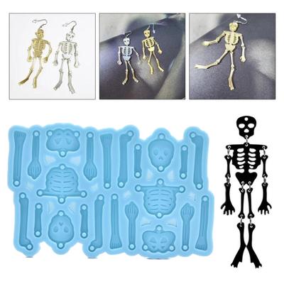 Silicone Skull Skeleton Pendant Mold Epoxy Resin Mould Diy Jewelry Making Tool