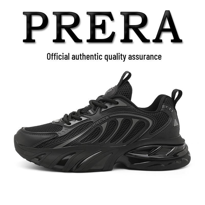 

Prada Men s Autumn Mesh Breathable Dad Shoes with Thick Sole and Height Increase - Versatile High-End Casual Footwear 42 чорний