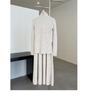 Clearance: High Elasticity Long-Sleeve Sweater & Half-Skirt Trousers Set (Non-Returnable)