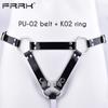 FRRK PU pásový postroj pro hráče BDSM Metal Chastity Cage v různých velikostech Sexy dospělí Intimní produkty Sexuální hračky Bondage