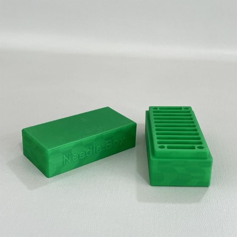 Polymilchsäure Nähmaschinennadel Aufbewahrungsbox mit sicherem Verschluss Tragbar für organisierte Nähutensilien