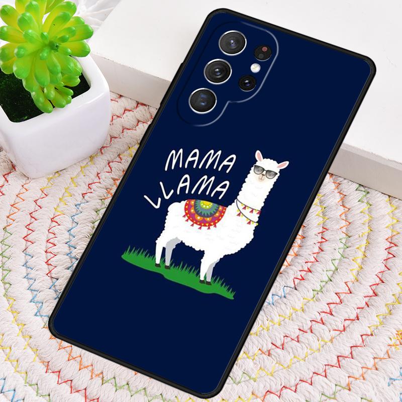 No Drama Llama No Prob-llama Alpaca Silicone Phone Case For Samsung Galaxy note 10 pro S26 S25 S24 S23 S22 S21 Plus Ultra Cover