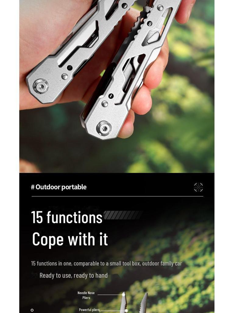 Alicates Multiusos Portátiles de Acero Inoxidable para Exterior
