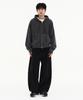 Filluminate Damaged Semi-Crop Zip-Up Hoodie - 3 Colors