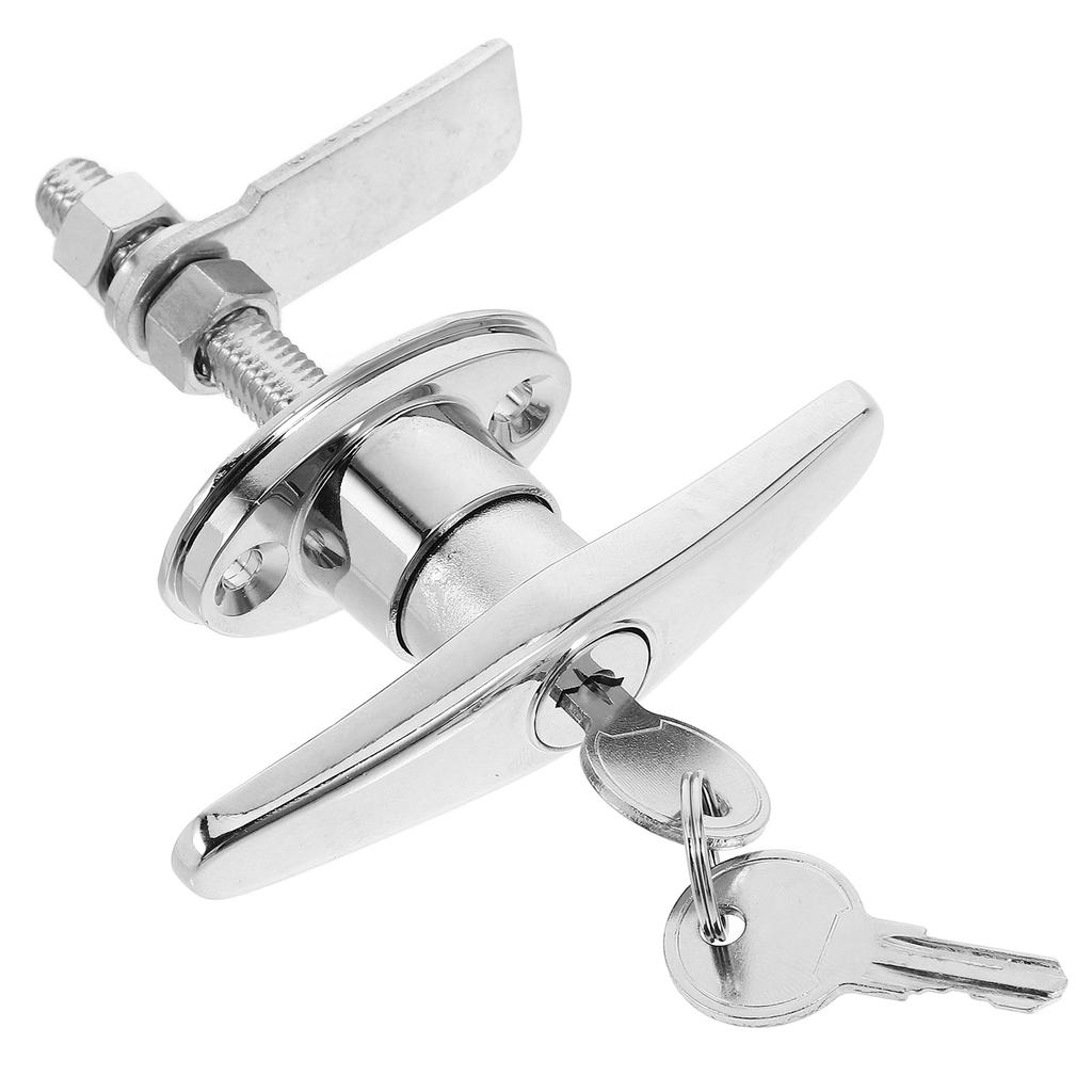 T Shaped Heavy Duty Metal Door Lock Set For Barn Garage Door Handle Replacement Garage Gate Shed Outdoor Security Handle Lock