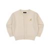 Logo Point Knit CaRdigan Ivory Rd 0002