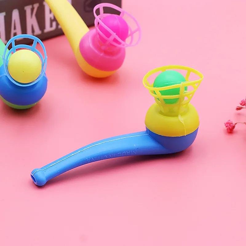 10Pcs Suspended Blow Pipe Blow Ball Rod Game Children Balance Training Floating Blowing Ball Magic Dangling Family Kids Toy