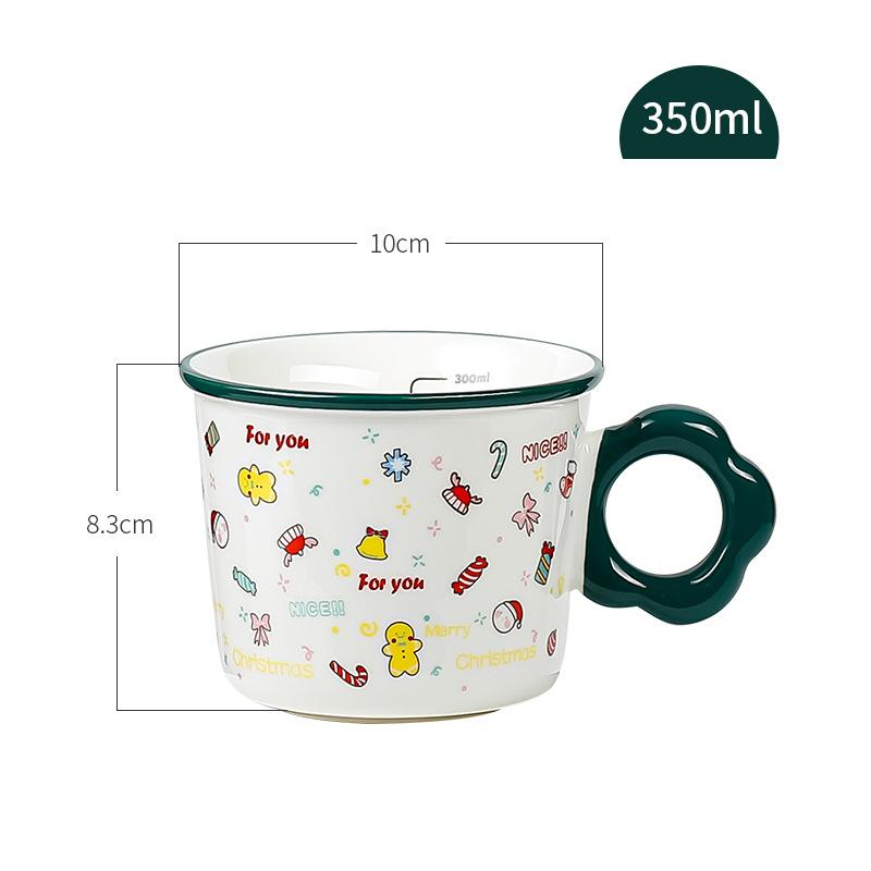 Vánoční dárky Vysoce hodnotný keramický hrnek Vánoční hrnek Kreativní hrnek Roztomilý set na vodu