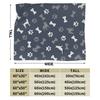 Soft Warm Blankets Girls Boys Picnic Dog Paw Print and Bone  Throw Blanket   Bedspread For Couch Bed Novelty Sofa Bed Cover