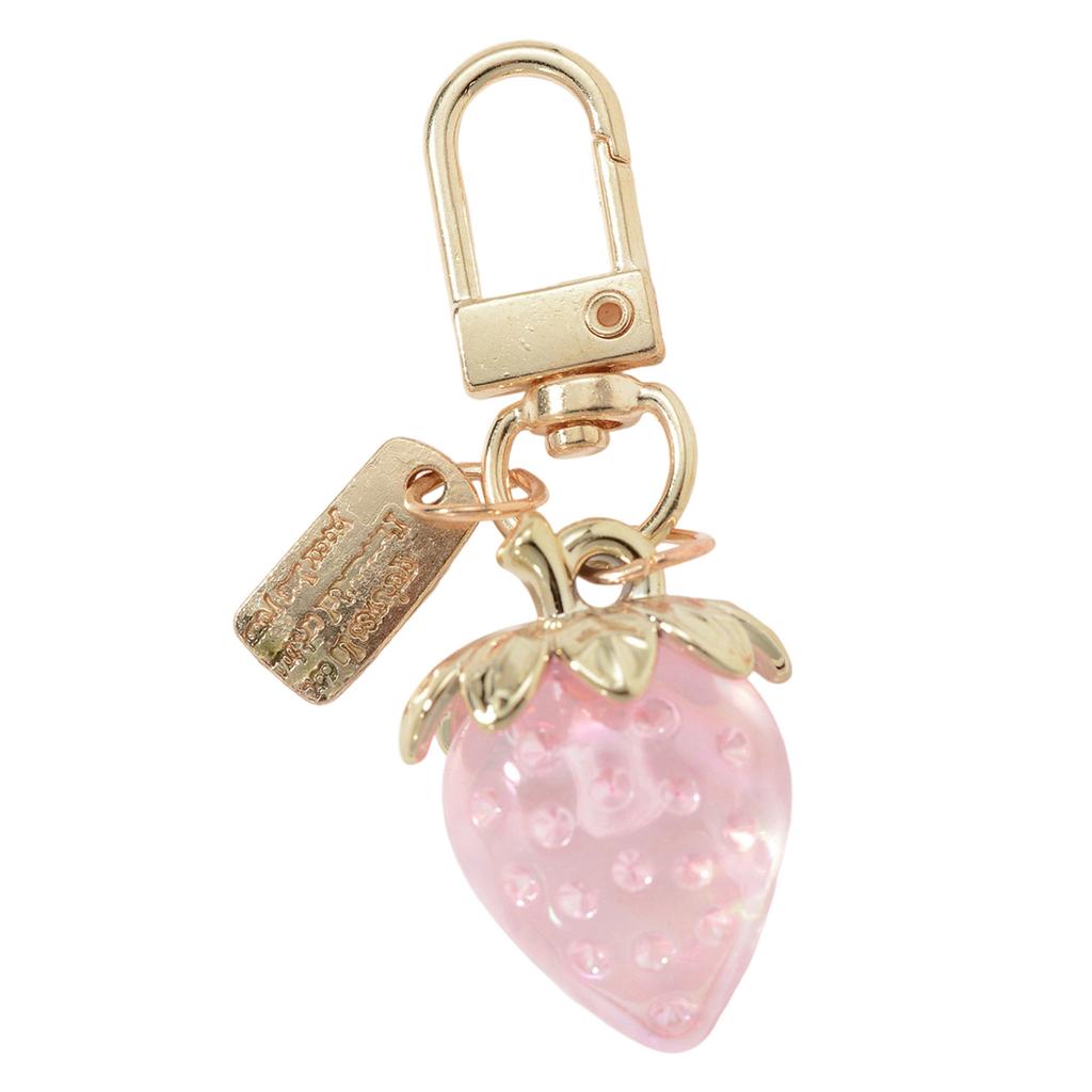 Stylish Strawberry Key Holder Resin Crafted Jewelry Items Portable Designs Ideal for Everyday Carry