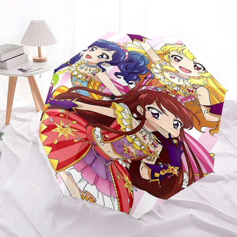 

1pc Pretty Cure Outdoor Umbrella - Automatic Opening & Closing, Portable 3-Fold Design with Iron Frame - Perfect Gift for Fans, Travelers, Everyday Us