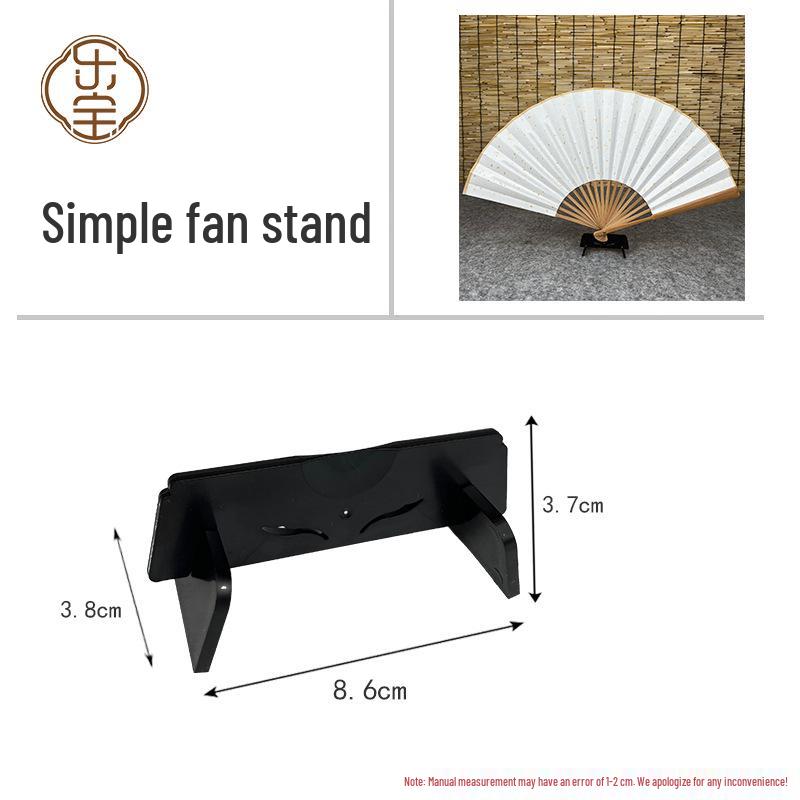 Ancient Style Wooden Round Fan Display Stand