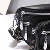 Sac bandoulière selle couleur unie tendance - Sac à bandoulière grande capacité pour femme