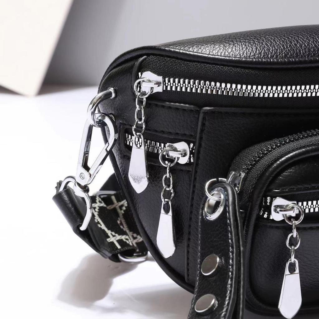 Sac bandoulière selle couleur unie tendance - Sac à bandoulière grande capacité pour femme