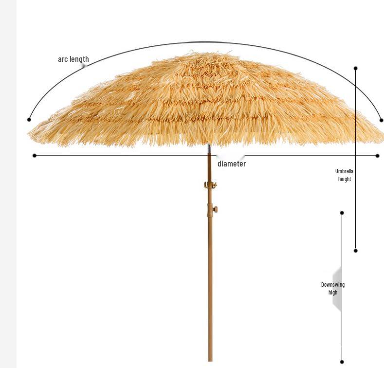 Outdoor Windproof & Waterproof Beach Sunshade Umbrella for Homestays and Hotels