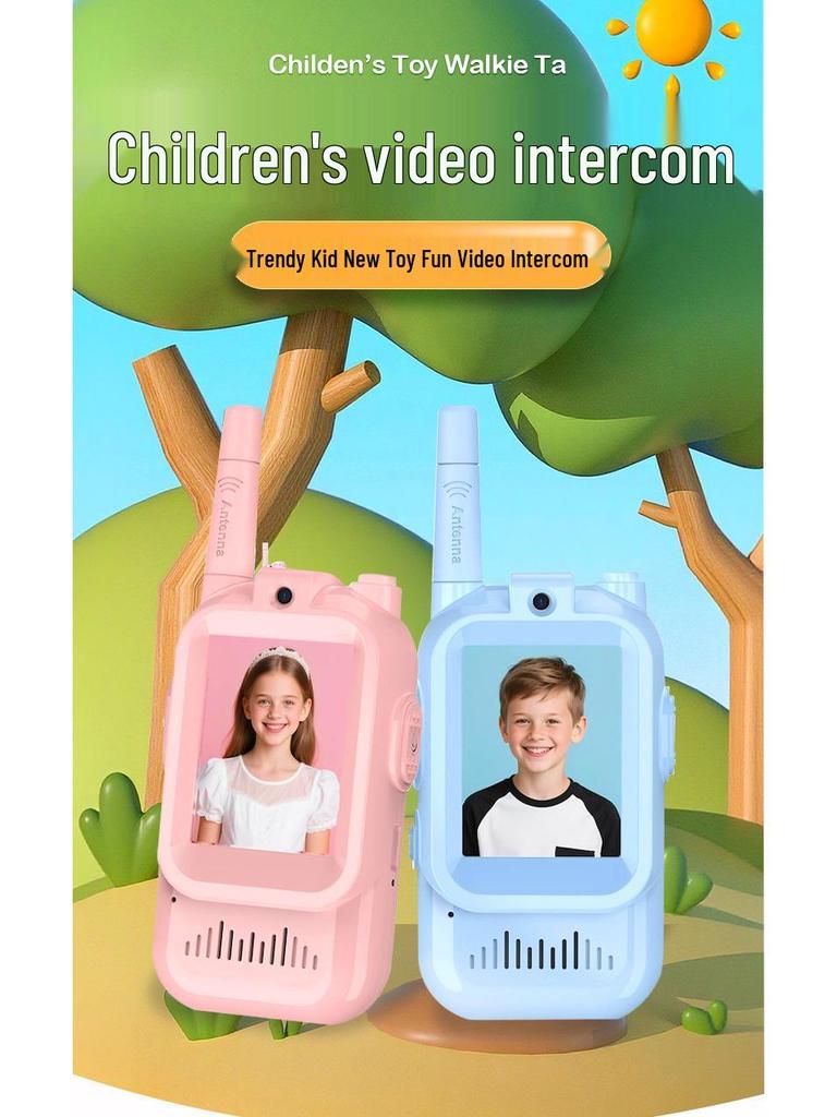 Kids' Wireless Video Intercom Toy - Rechargeable Gift for Boys & Girls