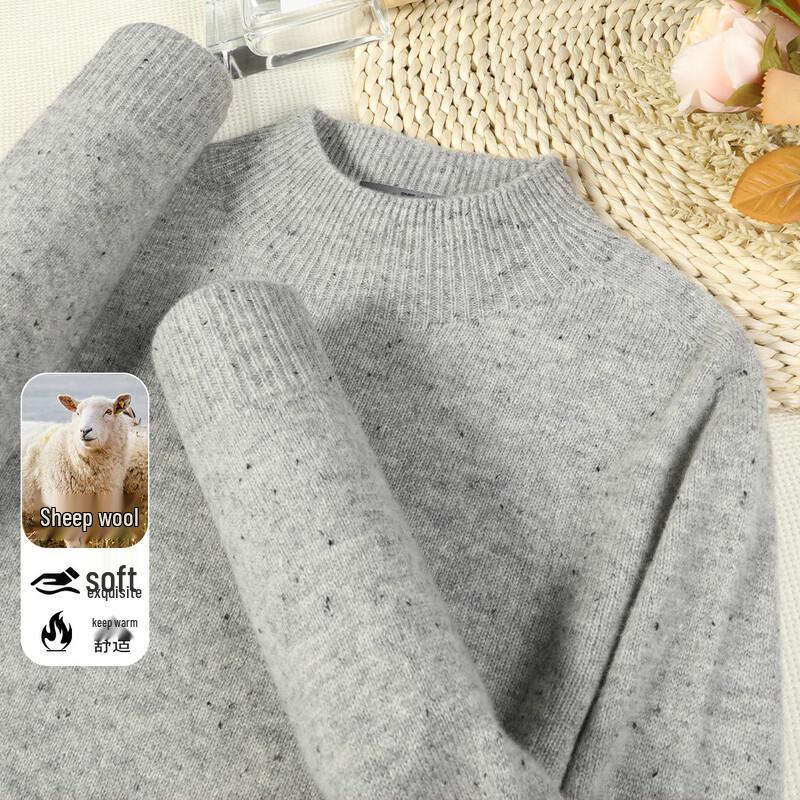 SNOWFLYING Women's Merino Wool Semi-High Neck Sweater