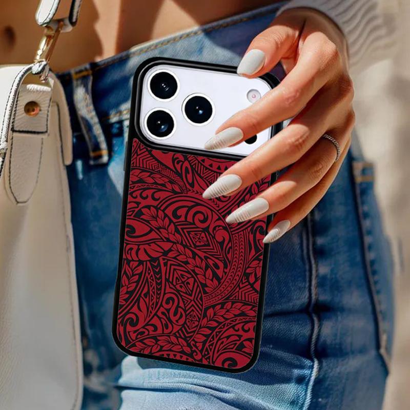 Maori Tribal Samoan Polynesian Phone Case For iPhone 17 Air 14 15 13 12 Max Cover For Apple 16e 11 Pro Max Plus Coque