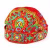Lady Women Soft Cotton Ethnic Style Turban Hat Head Wrap Scarf Beanie Embroidered Flower Florals Print