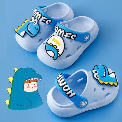Cartoon Dinosaur Kids Slippers Boys Summer Beach Sandals Girls Home Slippers Toddler Anti-Slip Indoor Slides Child Garden Shoes