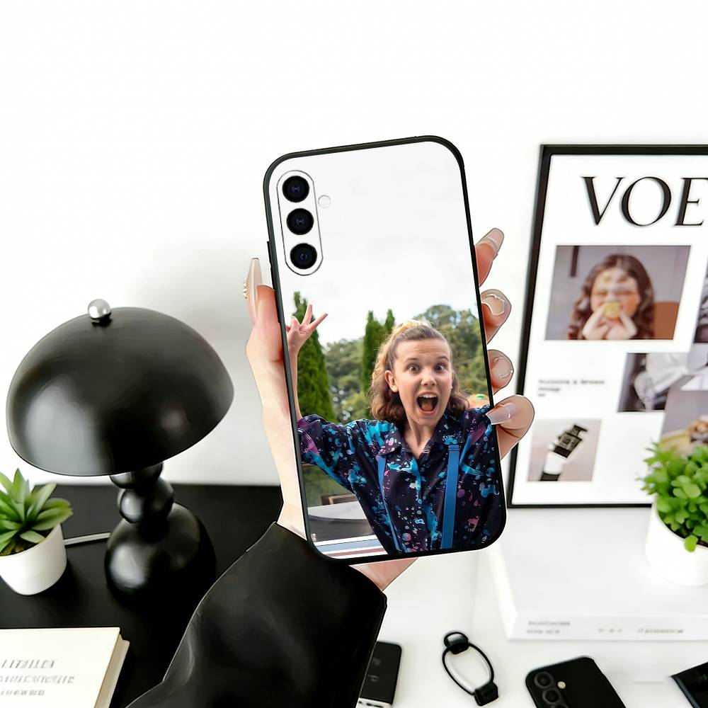 M-Millie B-Brown Actor Phone Case For Samsung Galaxy A73,A72,A71,A70,A53,A52,A51,Soft Silicone Black Cover
