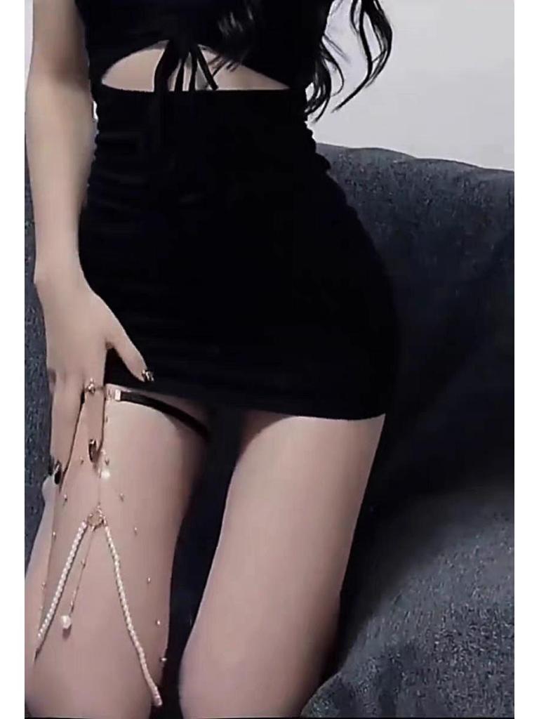 Pearl Tassel Thigh Chain: Fashionable Nightclub Style Body Jewelry