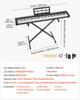 VEVOR Digital Piano 88 Keys Semi Weighted Keyboard Portable Stand Black, for Beginner, 128 Tones, 128 Rhythms, Dual Power Supply Electronic Piano