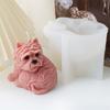 3D Animal Cat Dog Silicone Candle Mold Sitting Fat Cat See No Hear No Speak No Puppy Bear Gypsum Pet Decor Home Decoration