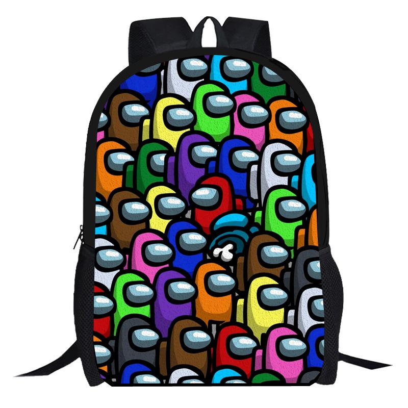 Amongi Schoolbag Anime Cartoon Game Merchandise Primary And Secondary School Backpack Backpack Pencil Case