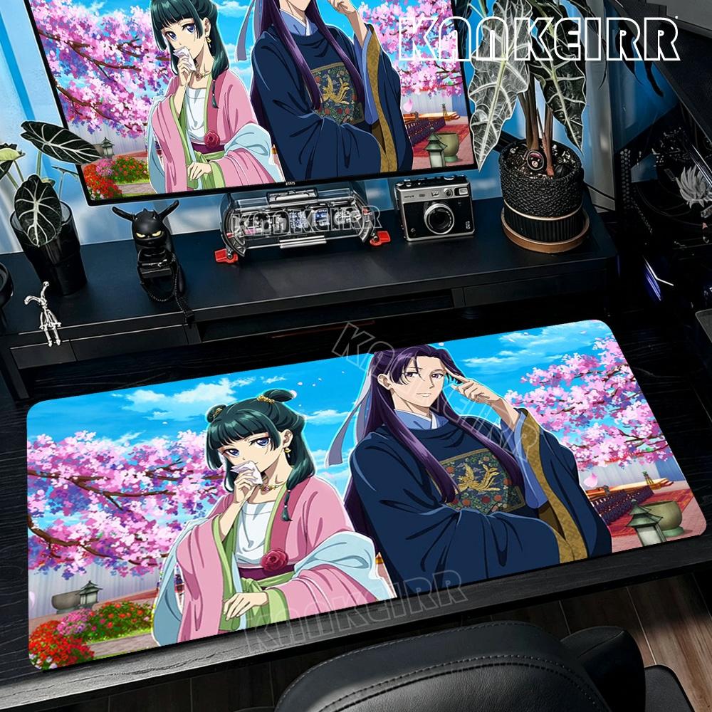 Süßes Schönes Anime die Apotheker-Tagebücher Mauspads Groß Rutschfestes Gummi-Mauspad Verriegelte Kanten Matte Langlebige Laptop-Gaming-Schreibtischmatten