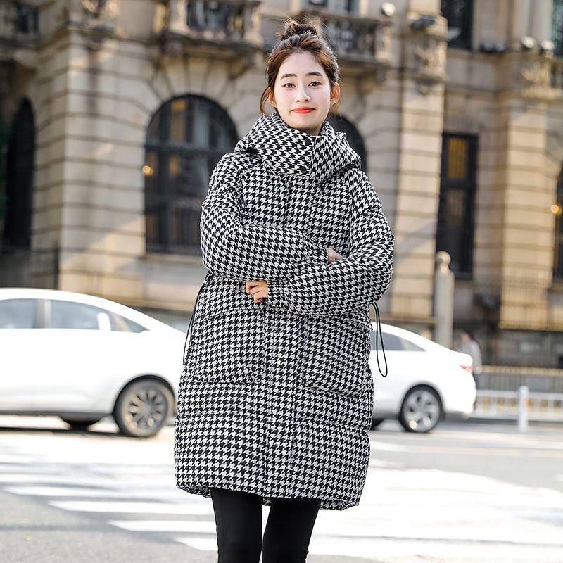 Plus Size Womens Winter Coat Thickened Loose Long Cotton Jacket High Quality Drawstring Waist Outwear