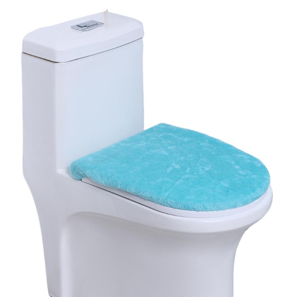 Thickened Toilet Seat Cover Solid Color Toilet Dust Cover Toilet Lid Cover  Bathroom Decorative