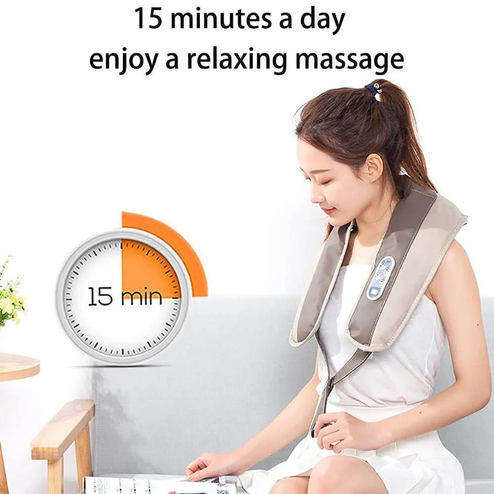 Multifunctional Heating Massage Shawl For Neck And Shoulder Pain Relief To Relax Body And Mind