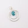 Blue Copper Turquoise Gemstone 925 Sterling Silver Jewelry Handmade Pendant1.65" PP-61-37
