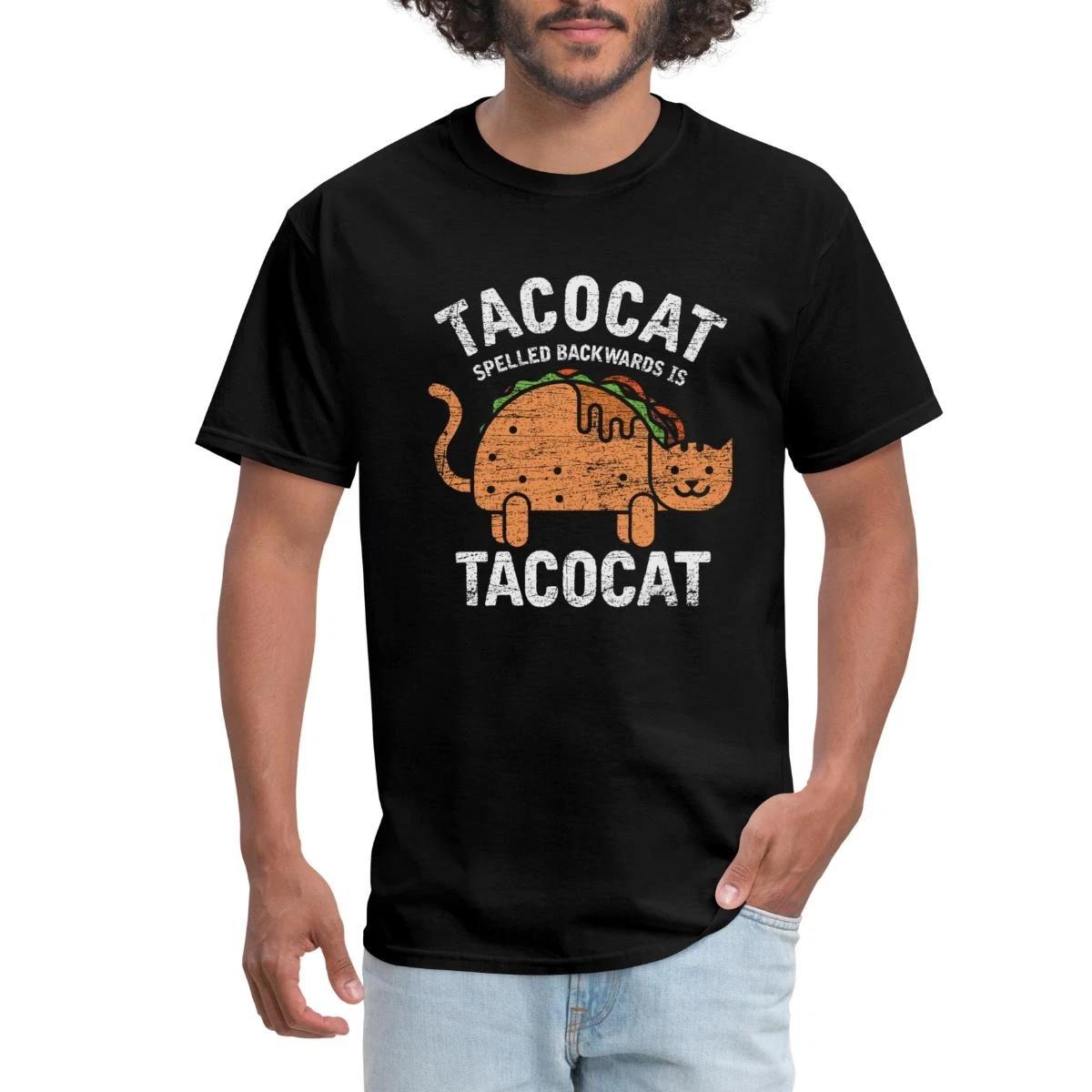 Tacocat Spelled Backwards Funny Taco Cat Men s T-Shirt L