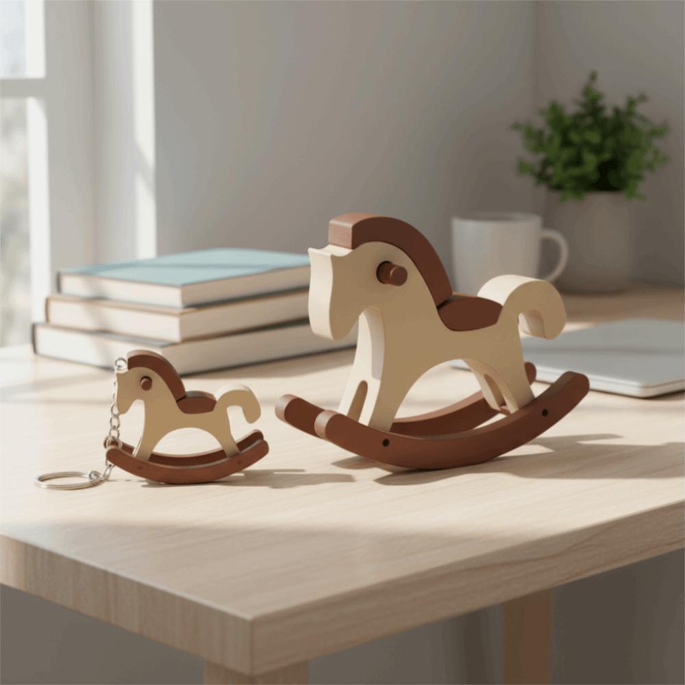 Chinese Style 3D Printed Pony Ornament Funny Zodiac Figurine  Collector Item