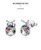 Original Sterling Silber Bunte Käfer Ohrringe mit S925 Zirkonia Insekt Design