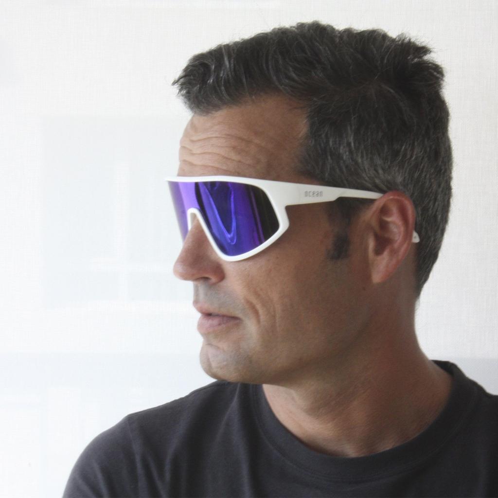 OCEAN KILLY WATER Floating Lightweight UV Detachable Strap White Blue REVO Sunglasses, Organic, Bio-Based, Frame, Protection, & Floater, (Polarized