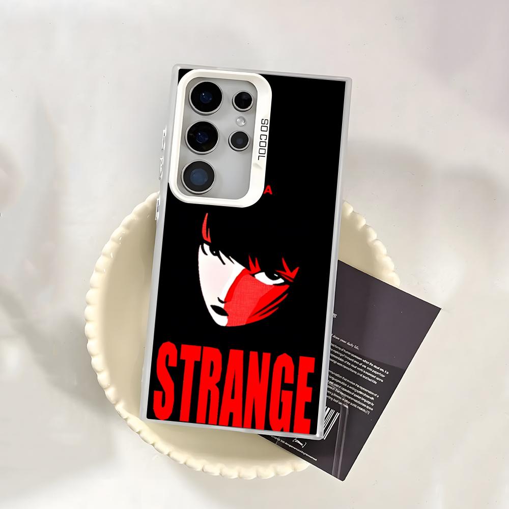 Comic Book E-Emily The S-Strange Phone Case For Samsung S25 S24 S23 FE S22 S21 S20 Plus Note20 Ultra Silver White Bumper Case