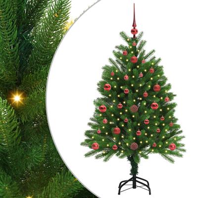 150 LED'li ve Ayaklı Noel Ağacı Yeşil 120 cm PE