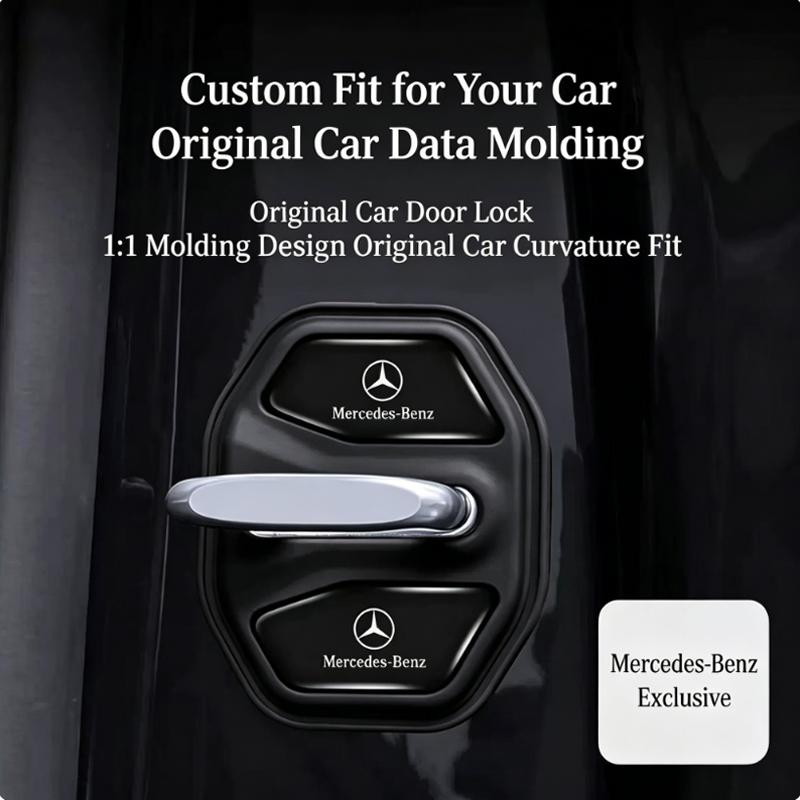 4Pcs Car Door Lock Buckle Protective Covers Shock Absorber Pad For Mercedes Benz AMG A B C E G CLA GLA W211 W214 W205 W168 W201 BGHKM1