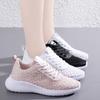 Summer New Mesh Breathable Women's Shoes Non-slip Sports Casual Shoes Round Head Lace-up College Ultra-light Soft-soled Running Shoes