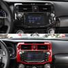 Innenraum Radio Display Bildschirm Rahmen Dekor Abdeckung Zierleisten für 4Runner 2010- Rot