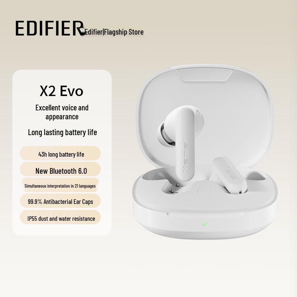 Edifier X2 Evo True Wireless Bluetooth Earphones with Bluetooth 6.0 and Spatial Audio AI Translation