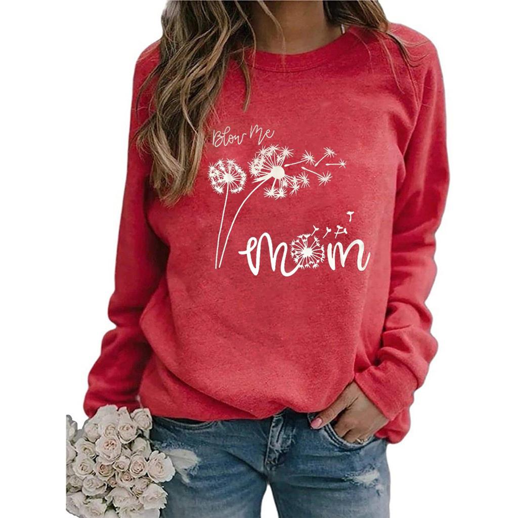 Women Casual Printing Long Sleeve Sweatshirt Pullover Shirts Top Blouse